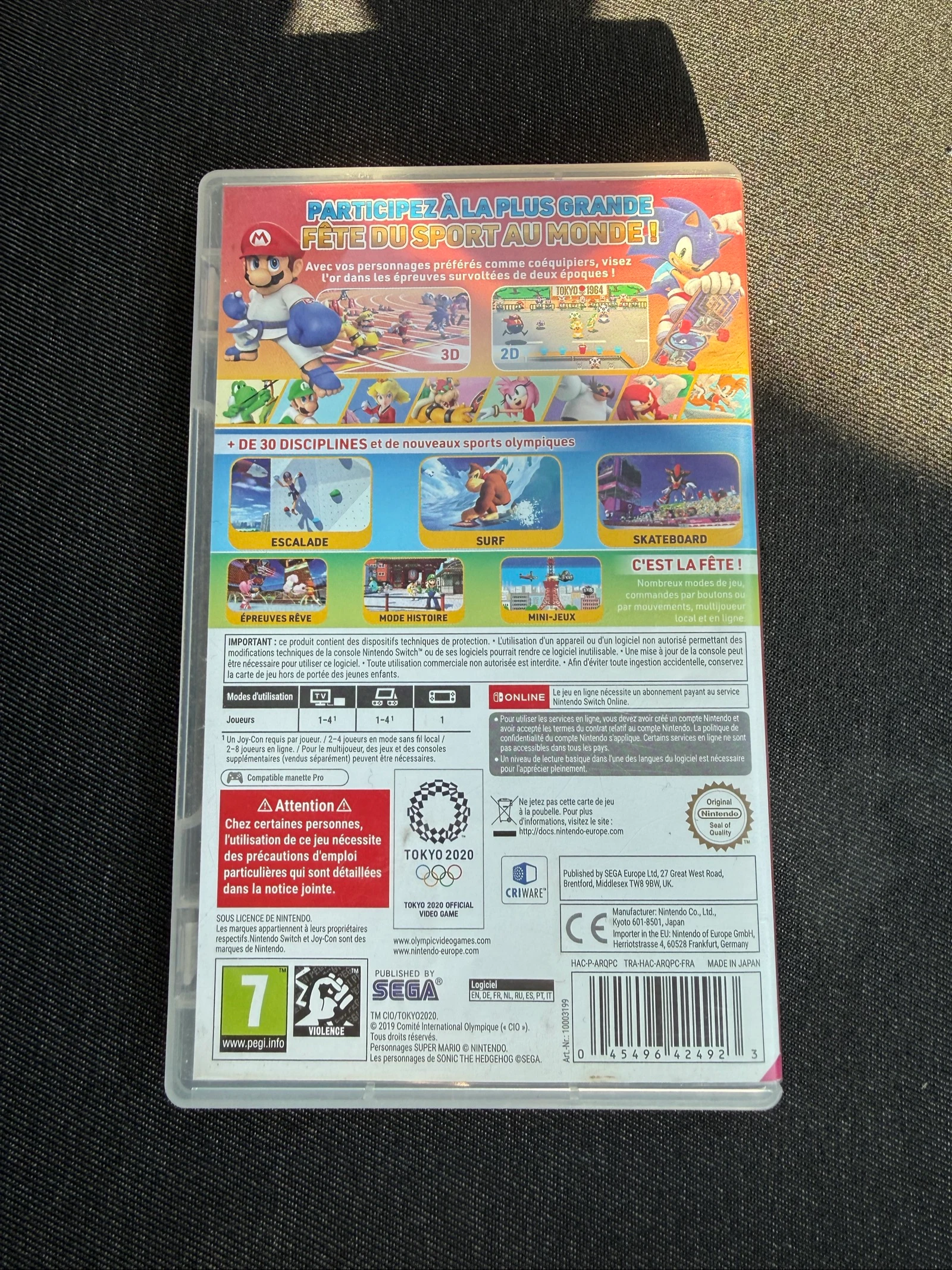 🎮 Mario & Sonic aux Jeux Olympiques Tokyo 2020 – Nintendo Switch – Très bon état – photo 3